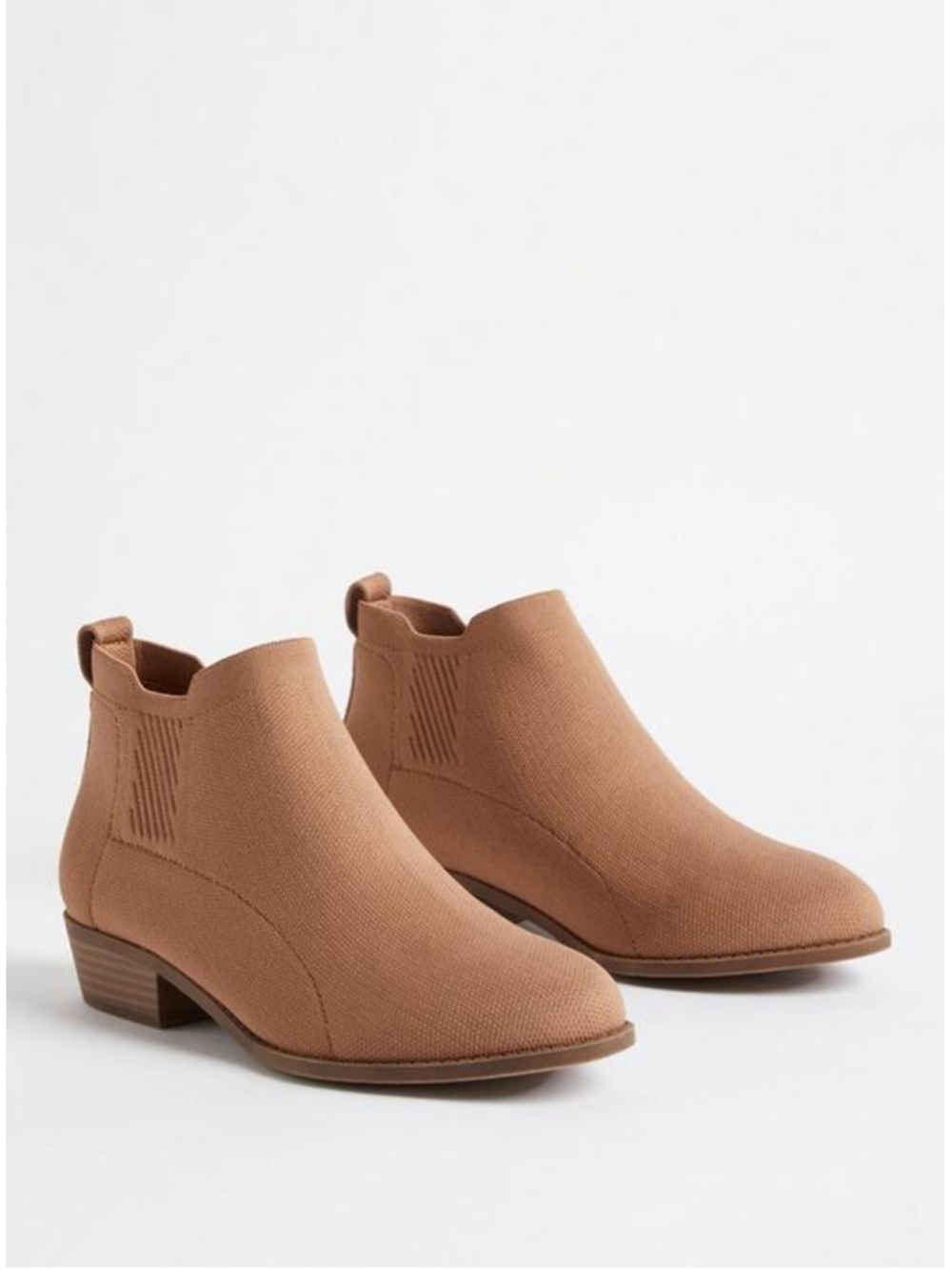Torrid 9WW Camel Stretch Knit Ankle Bootie Wide Width Like New